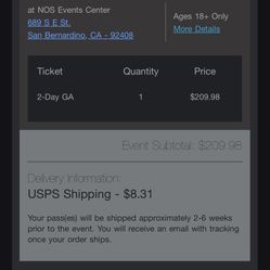 2 Day GA Beyond Wonderland ticket 