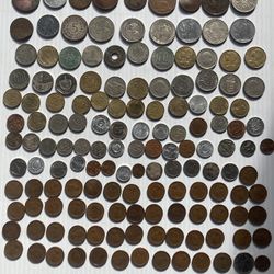 Dad’s World Coin Collection Asia Europe South America Canada