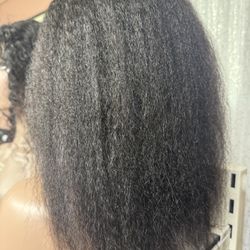 16” Kinky Straight Human Hair 