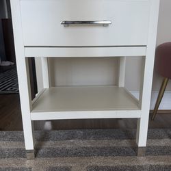 White Side Table - River Oak area