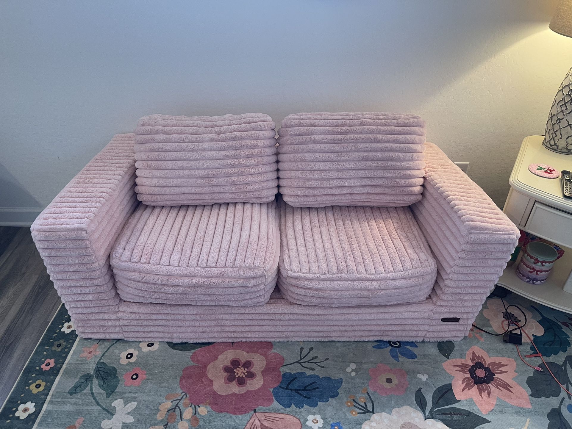 Pink Sofa And chair