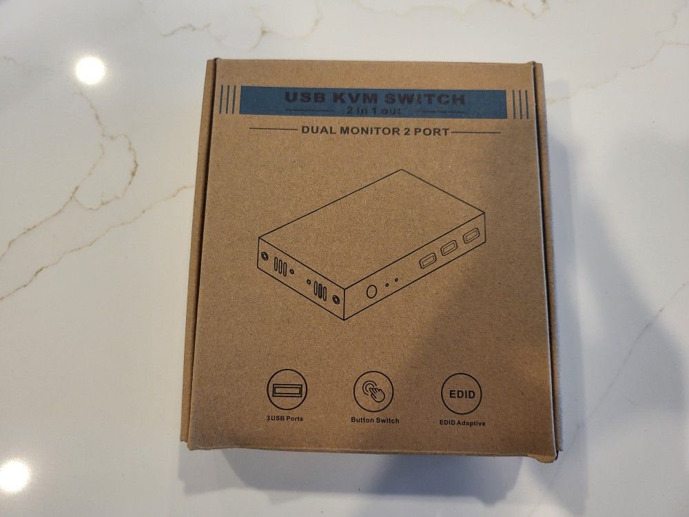 HDMI Dual Monitor KVM Switch for two PCs