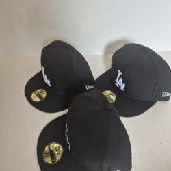 LA DODGERS TOTAL 3 PC NEW ERA 59FIFTY CAP SIZE 7 3/8