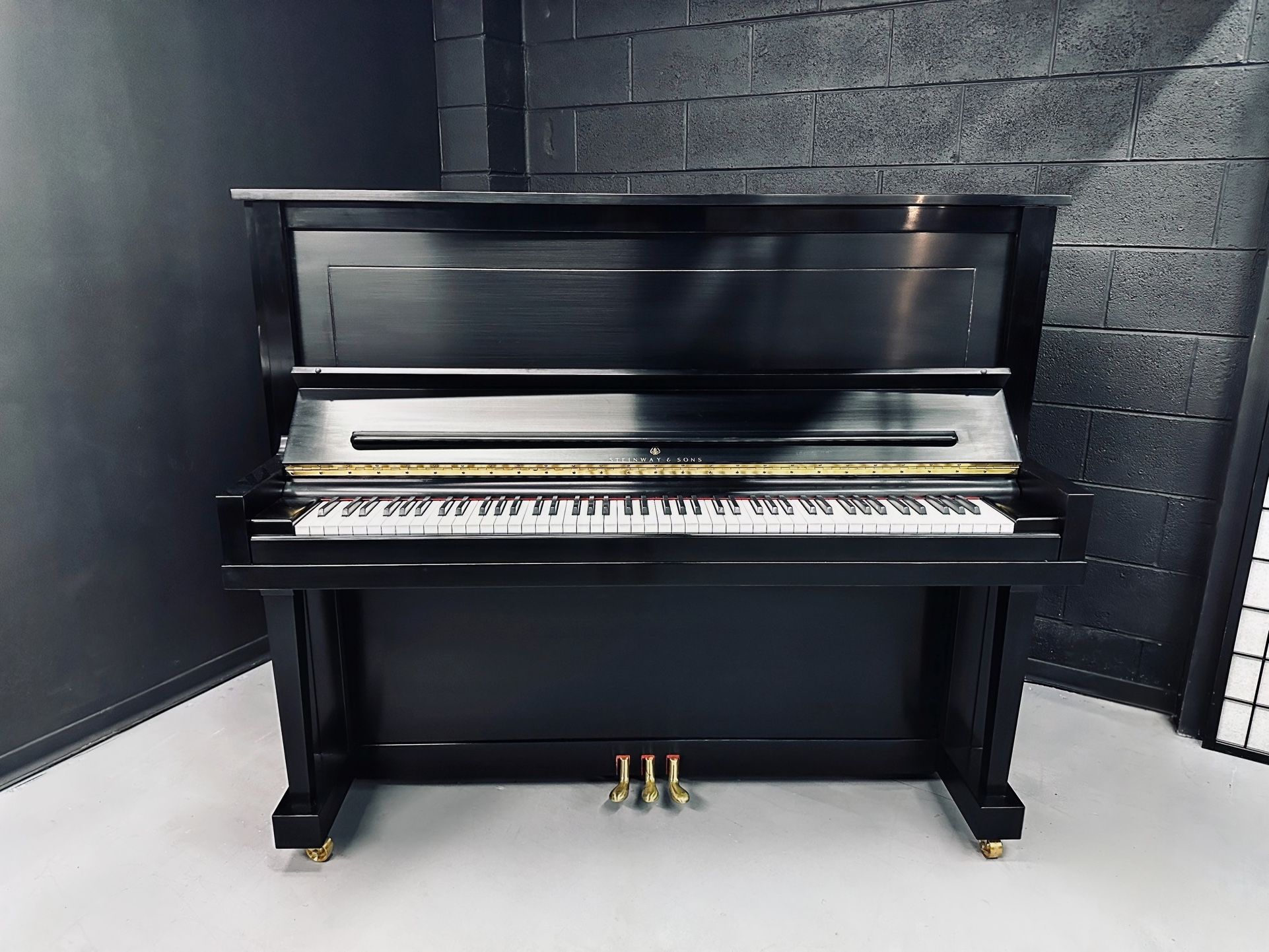Steinway Model K 52" Ebony Satin Upright Piano