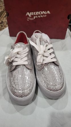 Women's Silver Sequin Sneakers