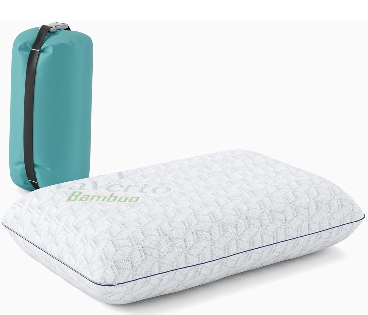 Brand New,  Memory Foam Camping Pillow – Travel Size with Washable Cover