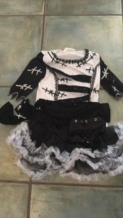 Gothic Rag Doll Costume (Size 8-10 M for girls)