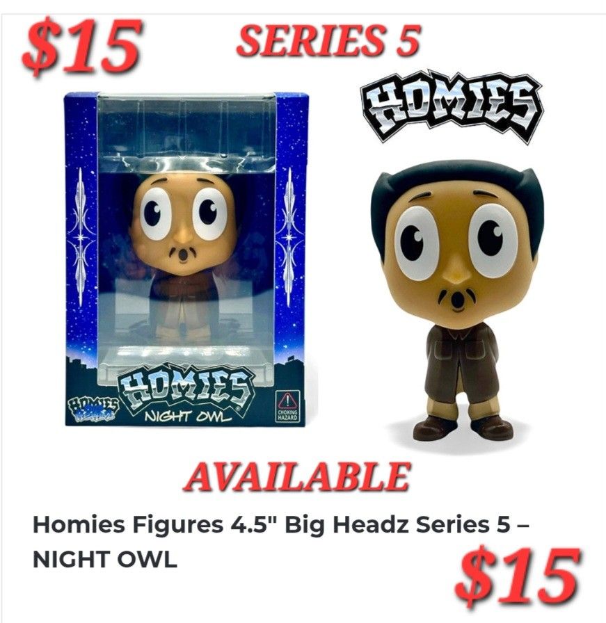 Homies Figures 4.5" Big Headz Series 5- NIGHT OWL