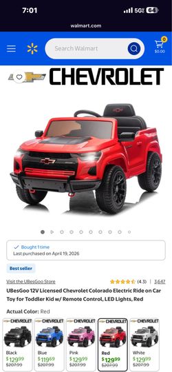 Ride on remote control car