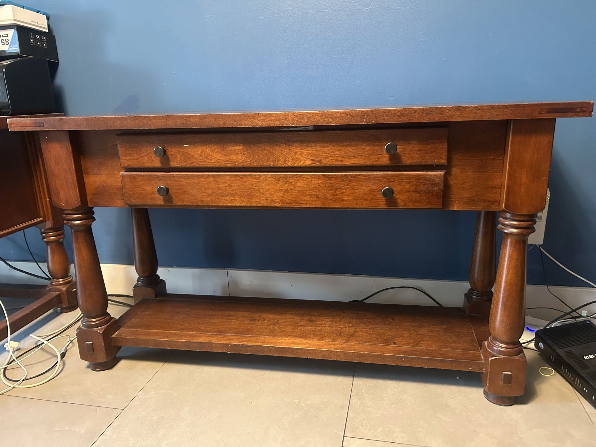 Pottery Barn Console/Entry Way Table With Two Drawers