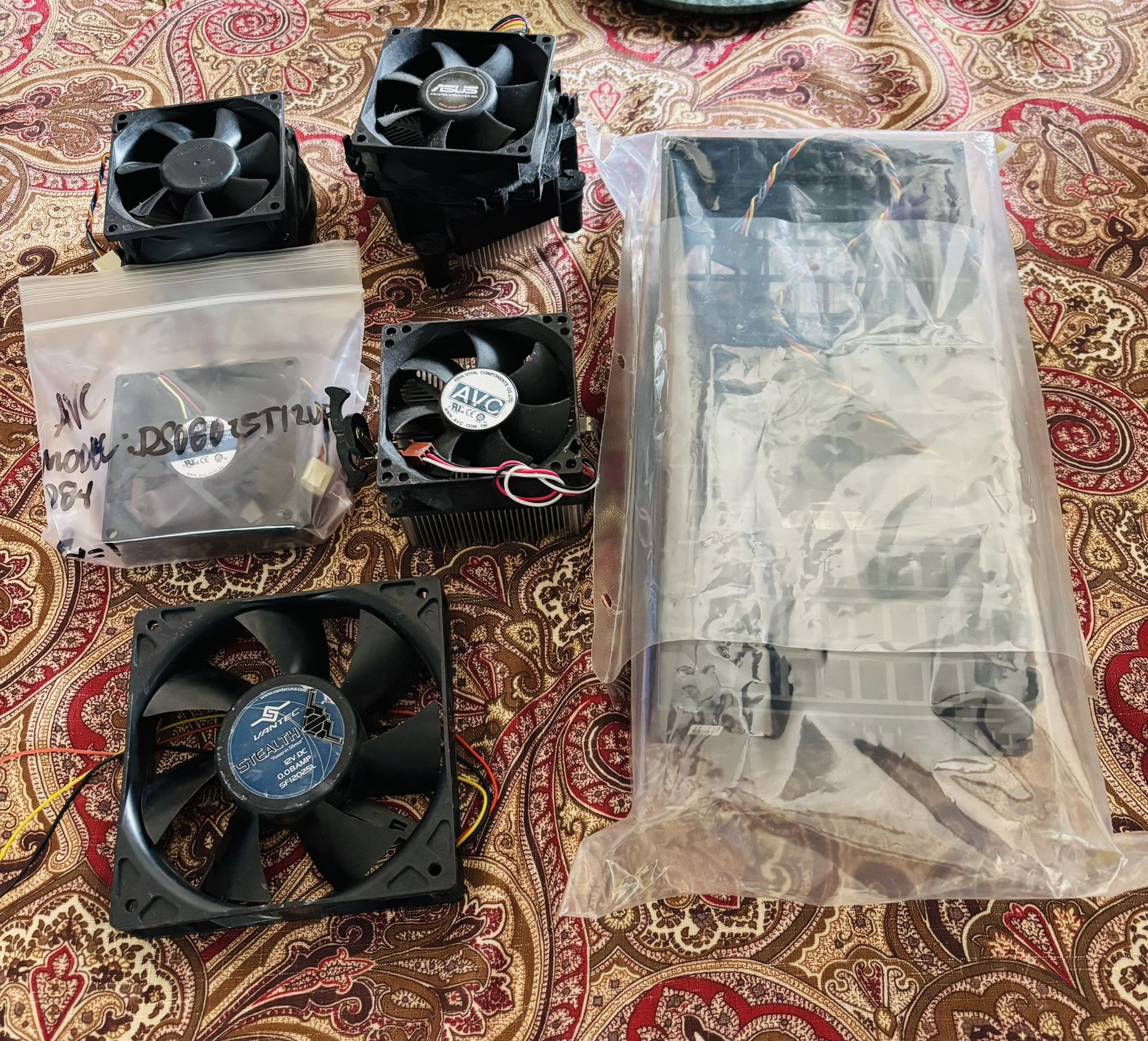 Computer, Desktop Cooling Heatsink and fan assembly Name Brands Sizes And Applications AVC, ASUS, Vantec, Foxconn