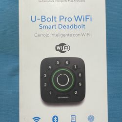 Ultraloq U-Bolt Pro WiFi Smart Deadbolt Black, Fingerprint, Bluetooth, App