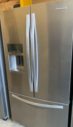 Kitchen Aid 3-Door Silver Refrigerator
