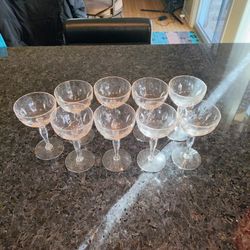 Set of 9 Champagne Glasses