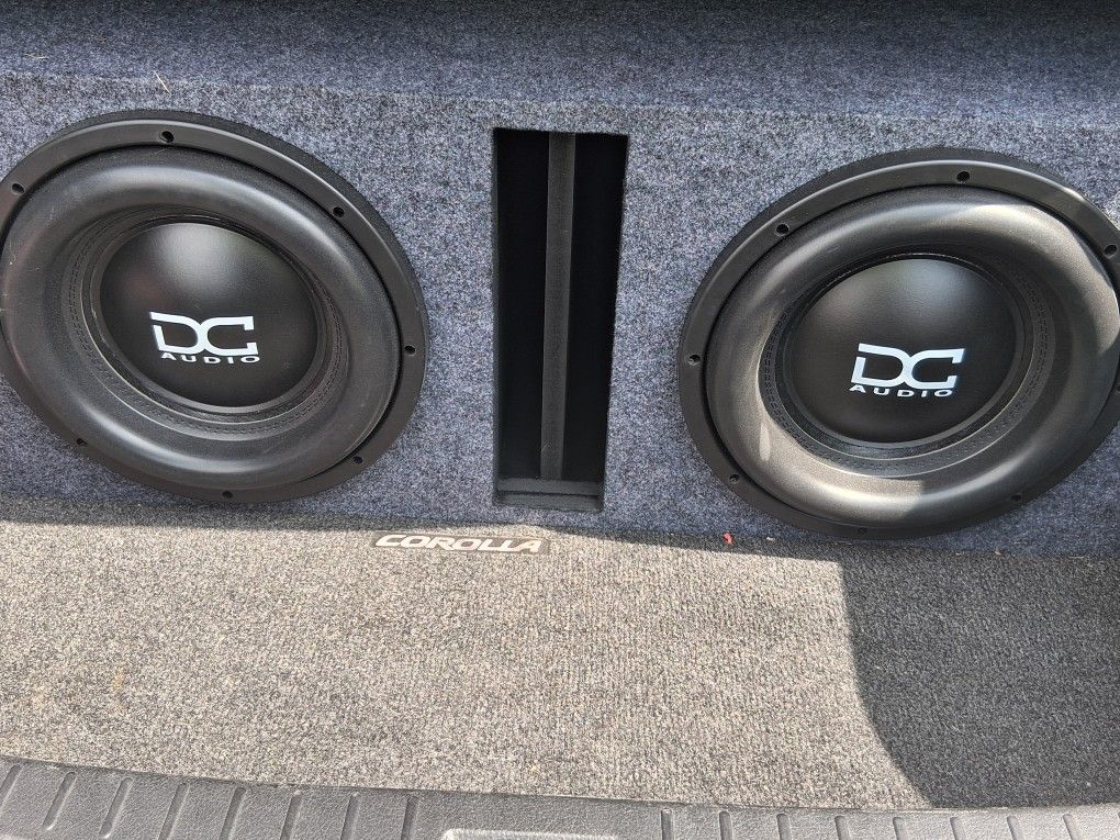 2-12" DC AUDIO Level 3 Subwoofers In A Custom Built Ported Box