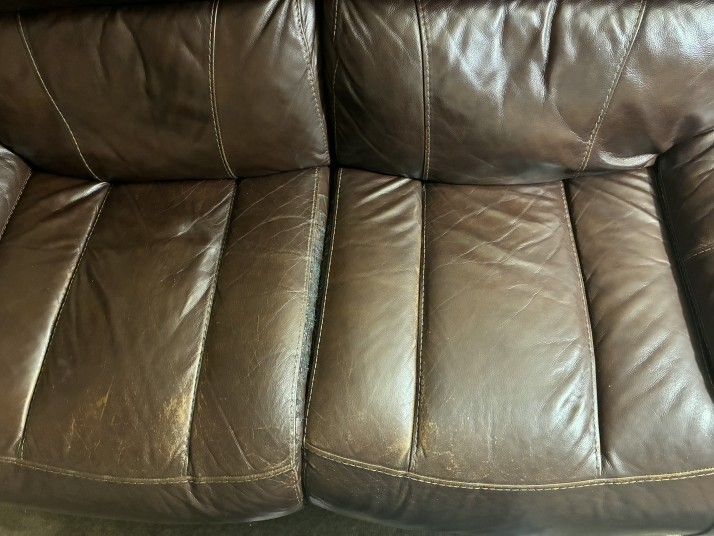 Real Leather Sofa Mint Condition 