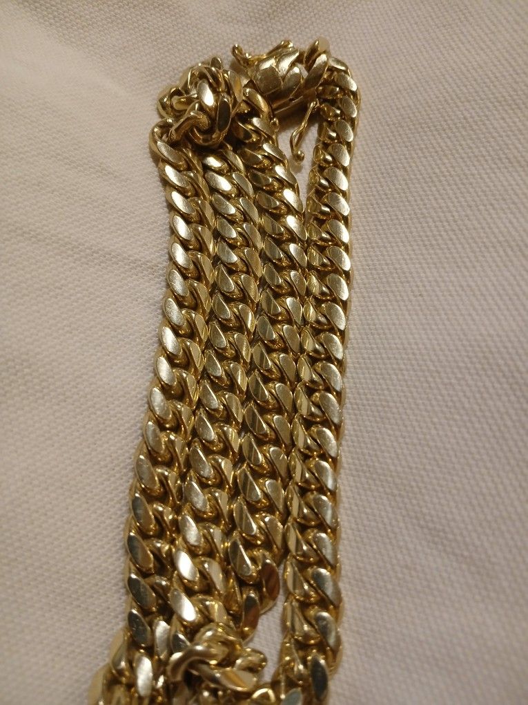 Very Heavy Solid Sterling Silver Maimi Cuban Link Chain