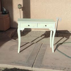 NEW Pine Farmhouse Console Writing Desk - Vintage White
