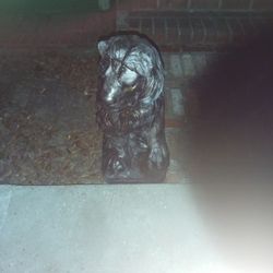 Solid Stone Statues For Sale $300 For Both Or Best Offer Lions With Paws Up Facing Opposite Ways