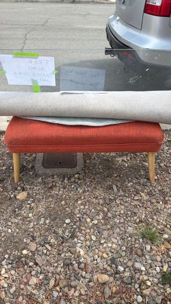 Orange ottoman