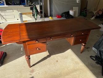 Ethan Allen Traditional Wood Writing Desk with Drawers