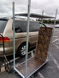 Calapsable Heavy Duty Mobile Storage Racks Metal Rolling