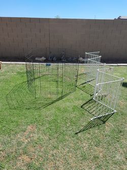 8 Panel Black Pet Fencing Enclosure Puppy Play Pen $50 or 7 Panel Security Pet Fencing With Gate $50 See All Photos