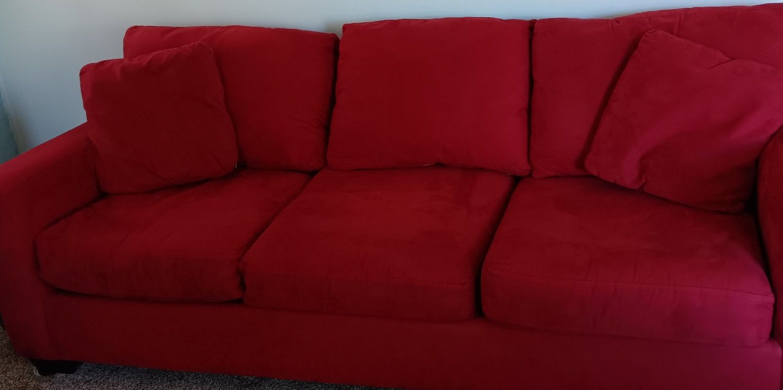 Red Couch With Chaise Cushion