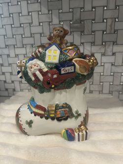 Fitz And Floyd Christmas Cookie Jar - Toyland