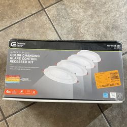 4-pack of Commercial Electric 6-inch slim LED recessed lights 