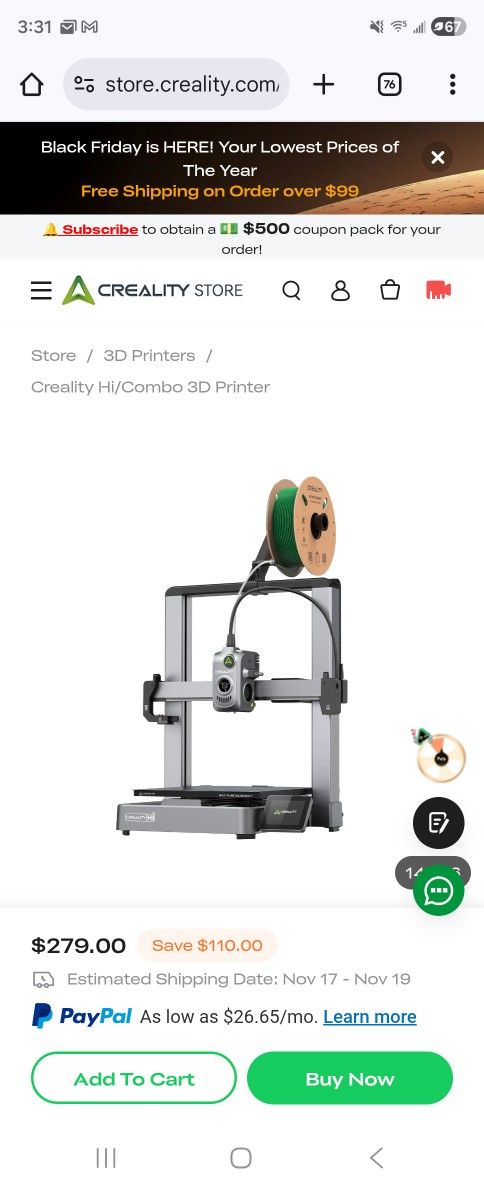 Creality Hi Printer Brand New