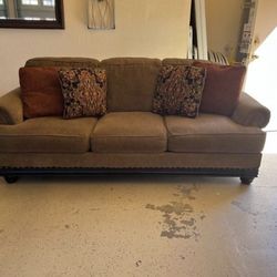 Two Brown Couches 