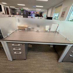 Office Desks w/ Dividers + Filing Cabinets – 17 Available ($125 Each)