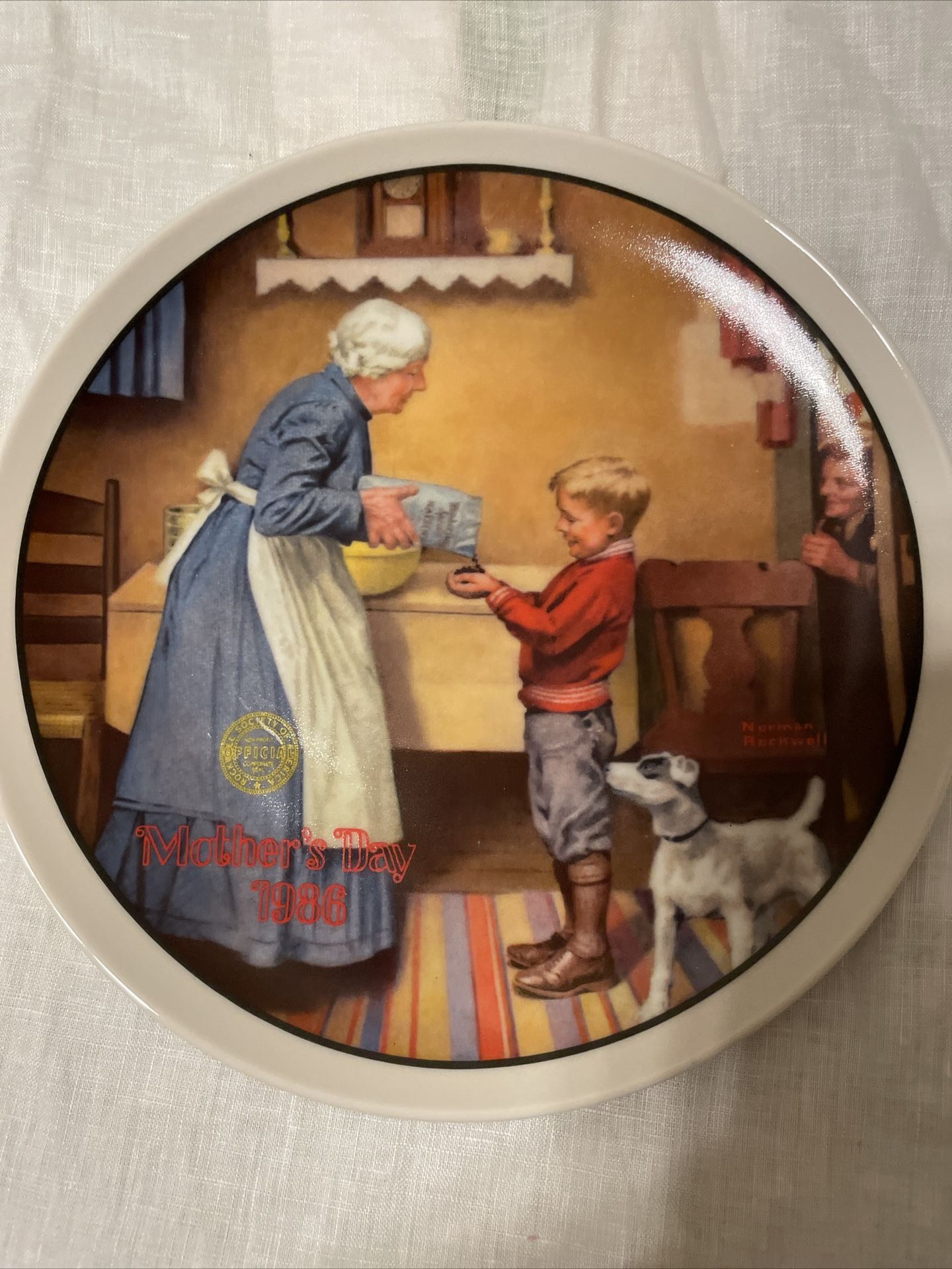 Mothers Day 1986 Norman Rockwell Collectors Plate