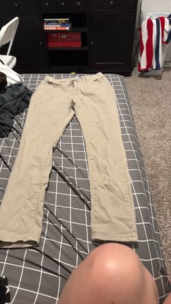 2Lover Tan Khaki Straight Leg Denim Pants. 13/14