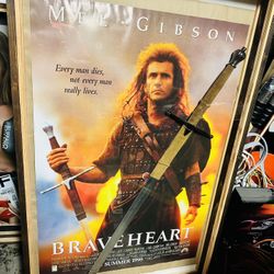 Mel Gibson Braveheart shadowbox with sword