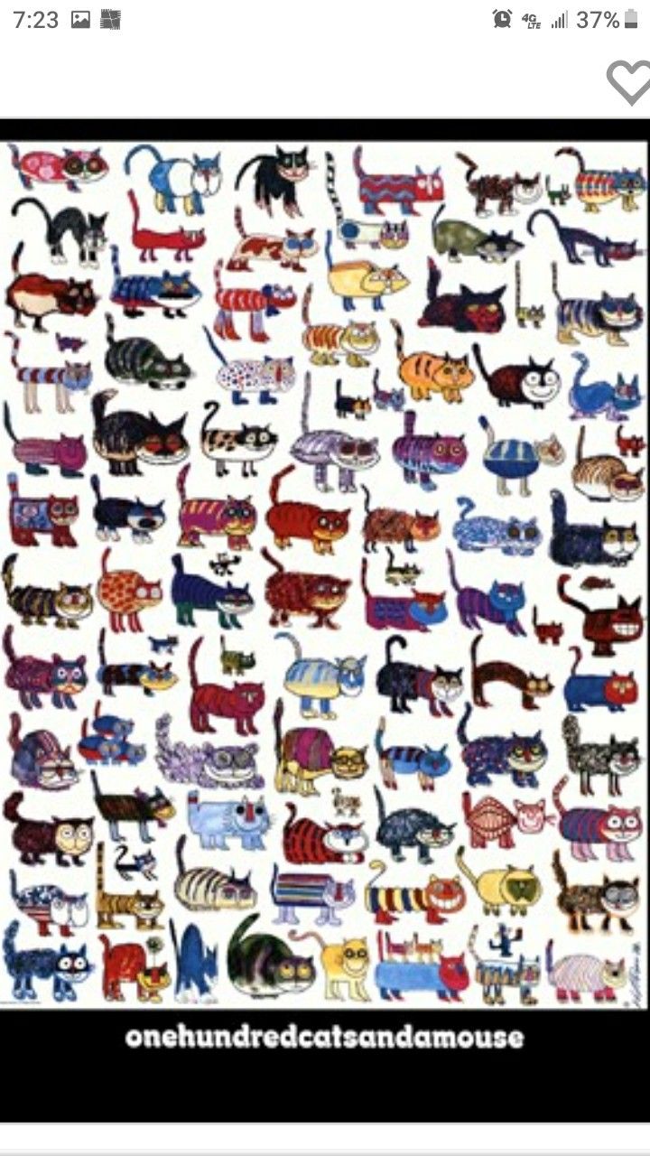 VITTORIO Fiorucci 1972 CAT Lithograph One Hundred Cats And A Mouse Print Poster
