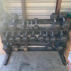Dumbbell Set & Rack