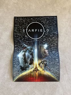 signed starfield poster