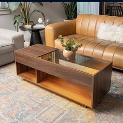 Brand New In The Box Led Glass Coffee Table 