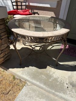 Glass top table