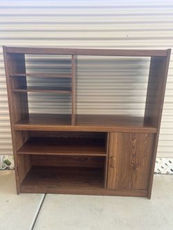 Wood Laminate Entertainment Center Shelf Un
