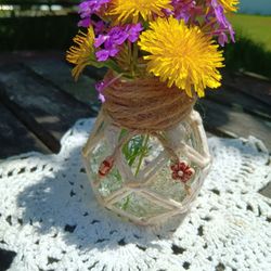 Macrame Bubble Vase/ Wedding Decor