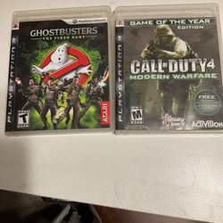 PS3 Ghostbusters And Call Of Duty 4 Bundle