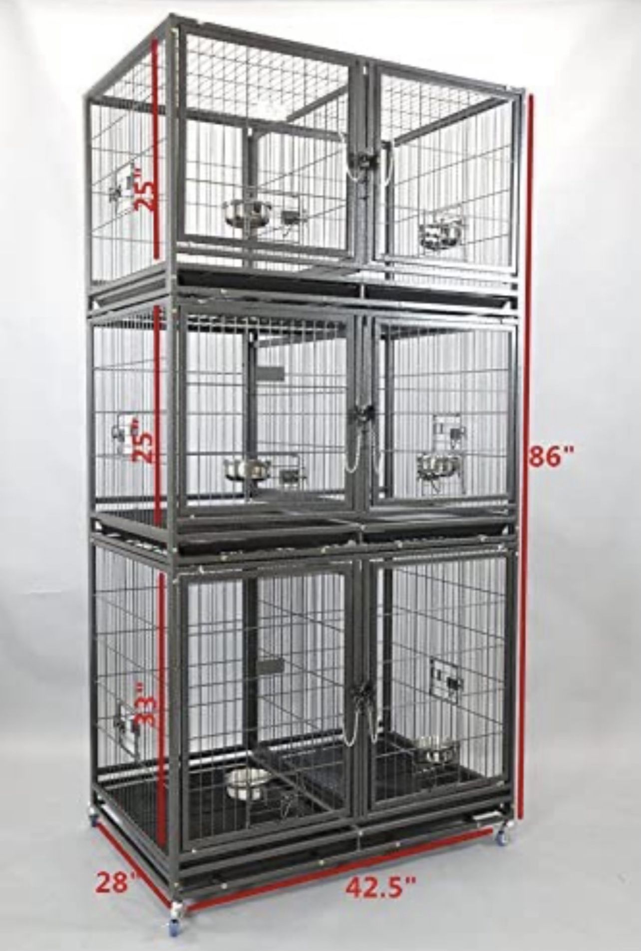 Perfect DROP DOWN DOG CRATES Kennels INDOOR w/ WHEELS for Sale in