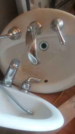 Bathroom sink and faucet