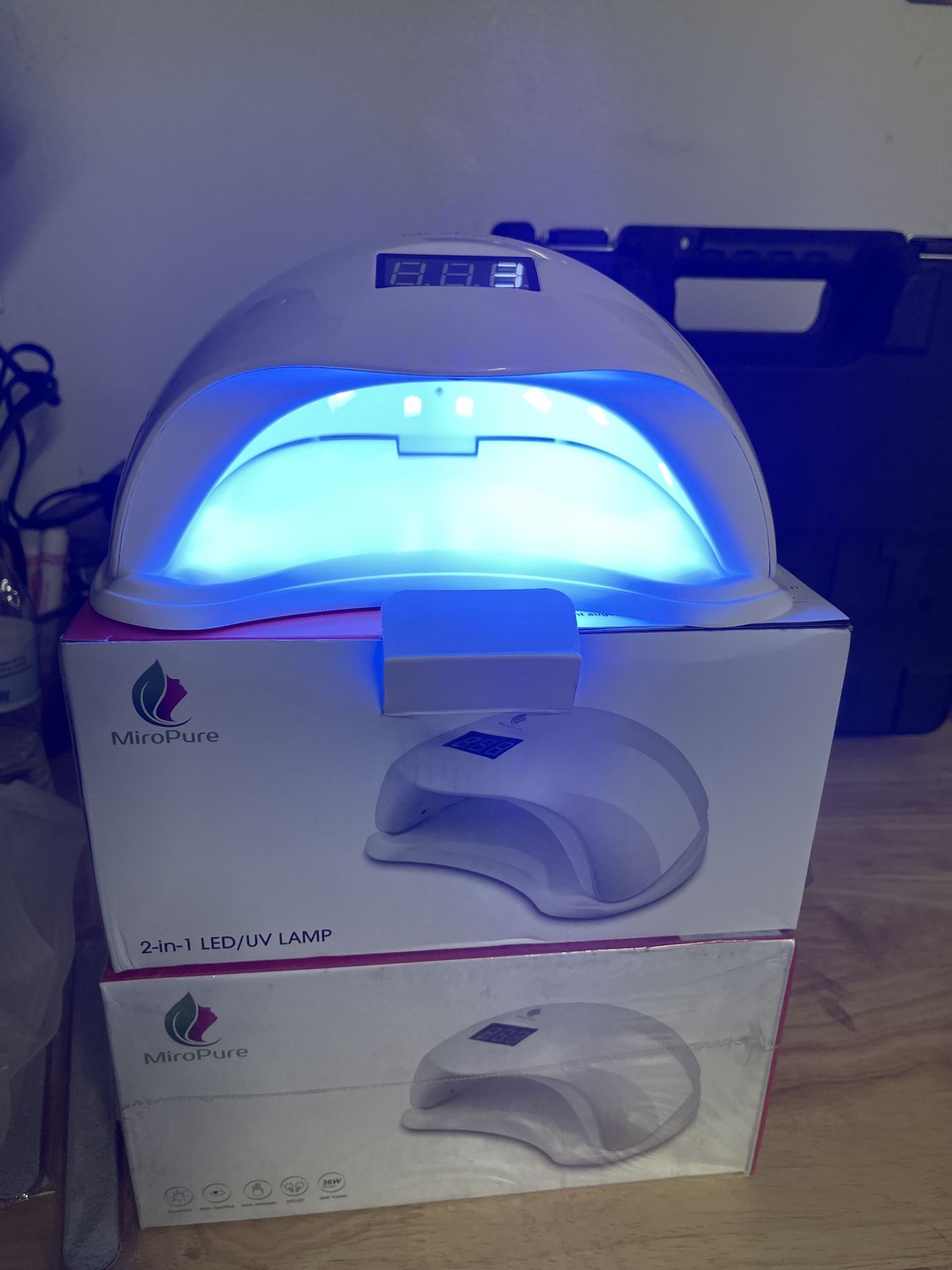 MiroPure UV LED Nail Lamp 48W Nail Dryer Gel Polish Light with 4 Timer , 33 Durable LED Light for Fingernail & Toenail Gel Based Polishes Nail Polish