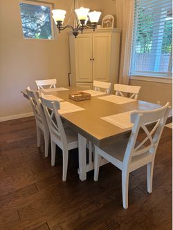 Dining table with 6 chairs