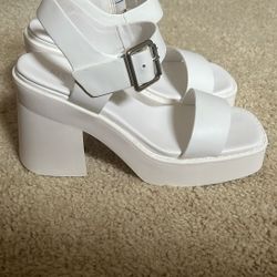Steve Madden Kaylor White Leather Size 5.5