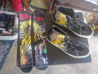 pair of Iron Maiden x Vans Sk8-Hi "Killers"